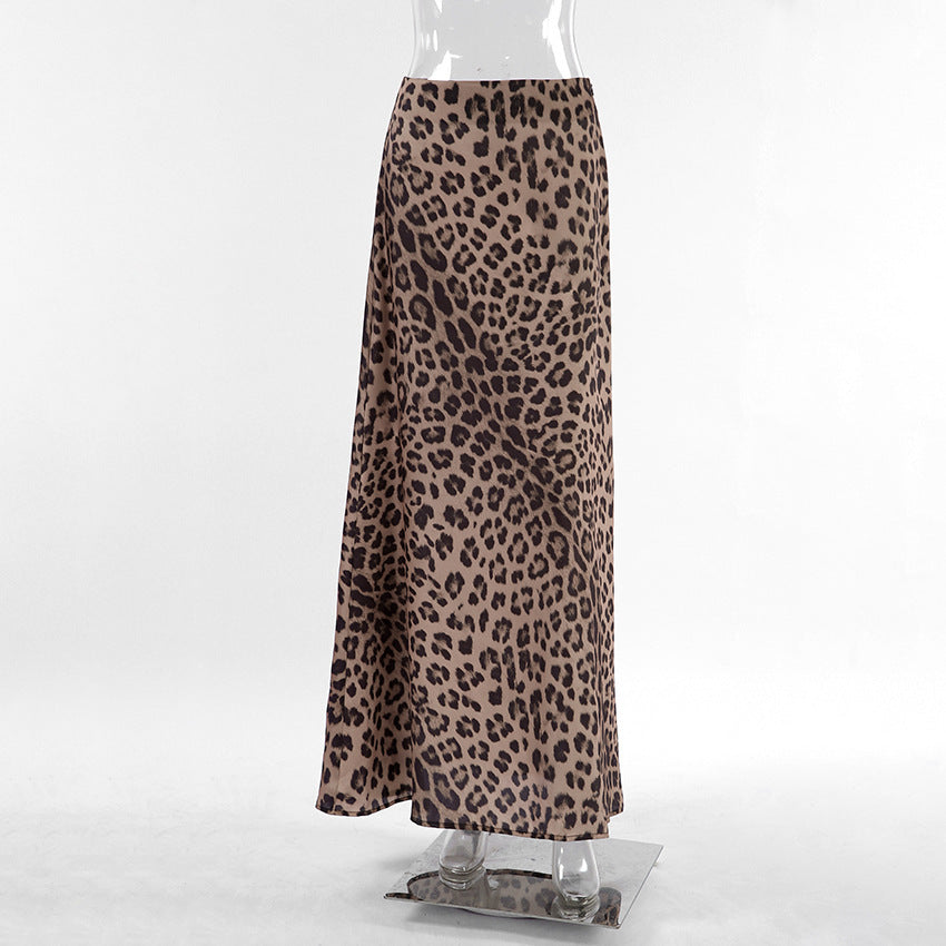 Leopard Print Dress Fashion Mermaid Skirt Womens Clothing